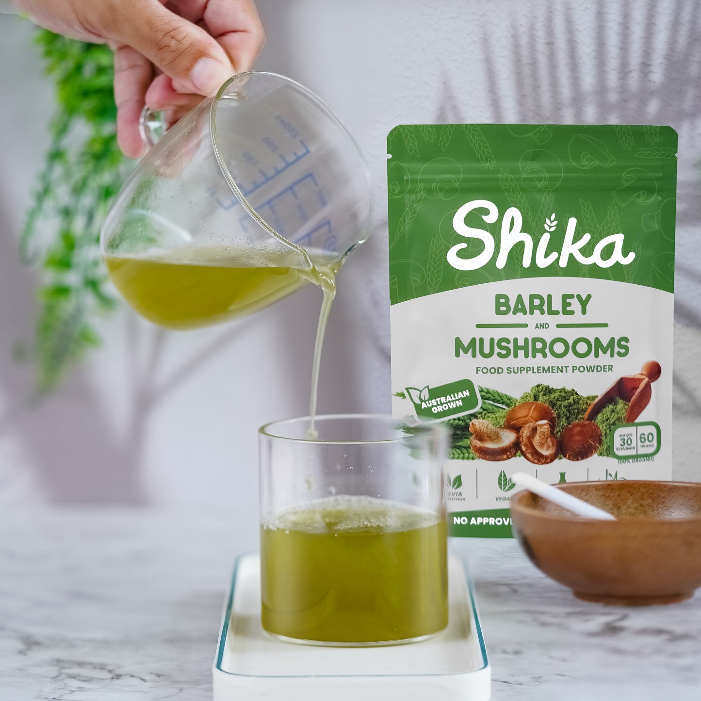 SHIKA BARLEY AND MUSHROOMS