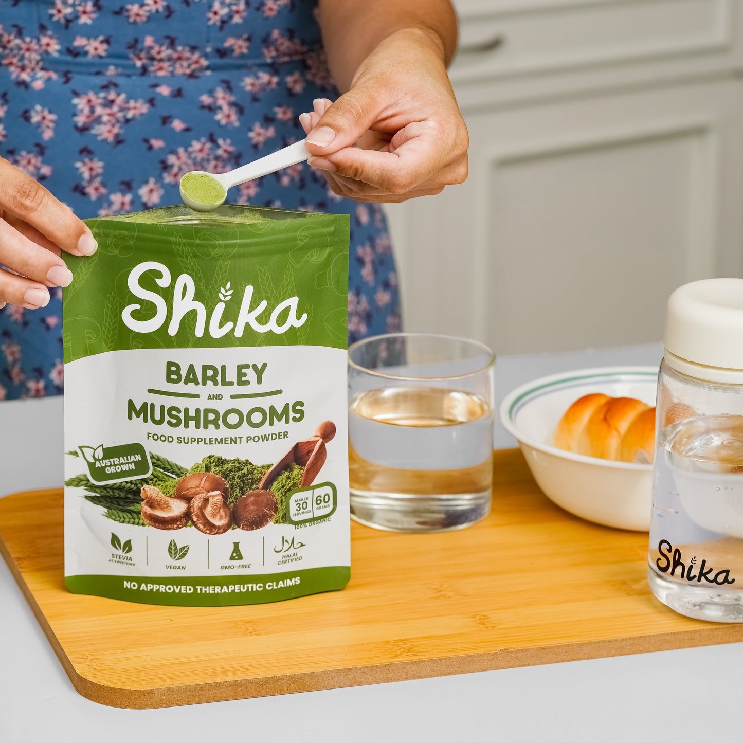 SHIKA BARLEY AND MUSHROOMS